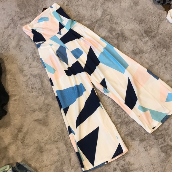 Smocked Palazzo Jumpsuit - Picture 1 of 4